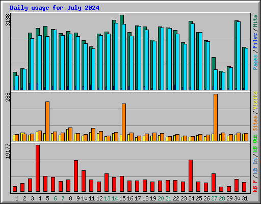 Daily usage for July 2024