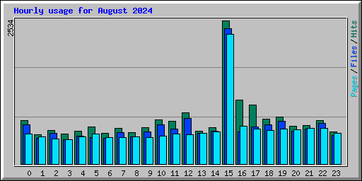 Hourly usage for August 2024