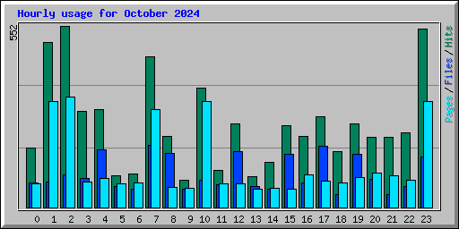 Hourly usage for October 2024