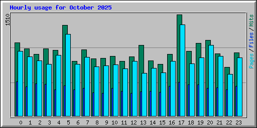 Hourly usage for October 2025