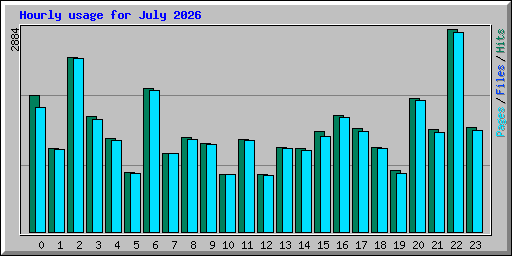 Hourly usage for July 2026